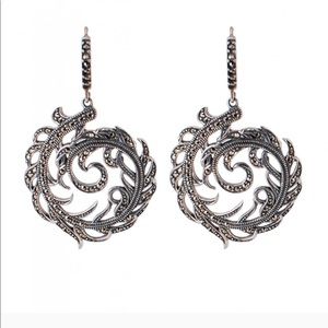 Judith Jack Sterling Silver Marcasite Earrings